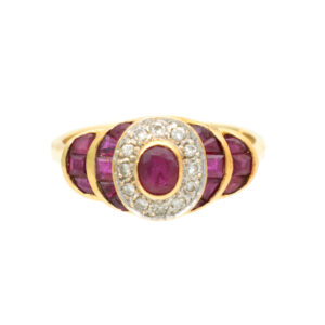 Ruby and Diamond Ring in 14 Karat Gold
