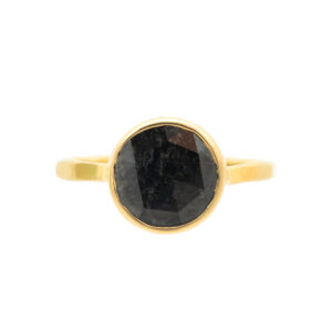 Black Diamond Ring in 18 Karat Gold