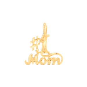 “#1 Mom” Charm in 14 Karat Gold
