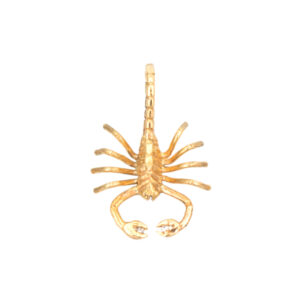 Scorpion Pendant with Diamond Accents in 14 Karat Gold