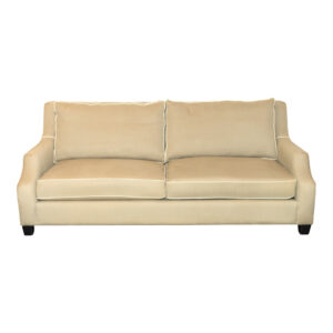 ARHAUS Camden Collection Sofa in Tan Upholstery with White Piping