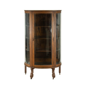 Antique Empire Tiger Oak Curio Cabinet