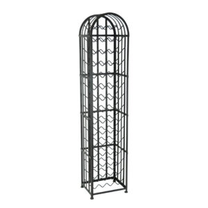 Iron 60 Bottle Wine Rack in Black Finish