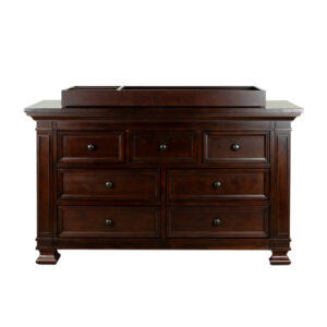 7 Drawer Dresser with Changing Pad in Cherry Finish