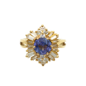 Tanzanite and Diamond Ring in 18 Karat Gold