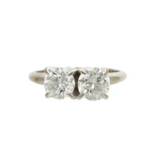 Vintage 1.64 Carat Total Weight Diamond Engagement Ring in 14 Karat Gold