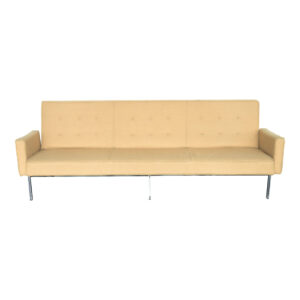 Vintage KNOLL Mid Century Modern Parallel Bar Sofa in Beige Upholstery