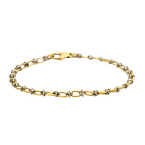 Chain Bracelet in Two-Tone 18 Karat Gold