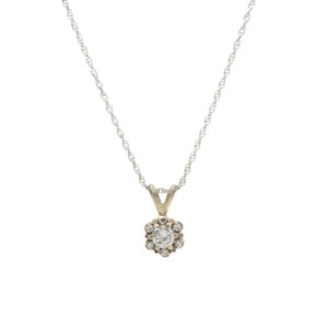Diamond Pendant Necklace in 14 Karat Gold