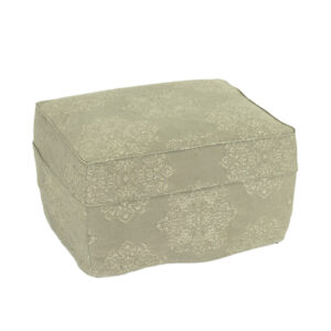 ARHAUS Ottoman with Gray Damask Slipcover