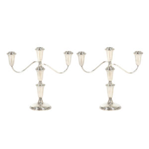 Pair of EMPIRE CRAFTS Sterling Silver Candelabras