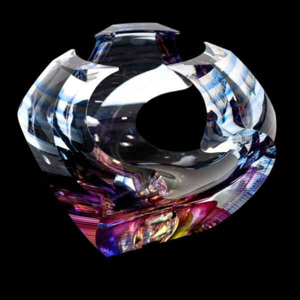 MICHAEL DAVID KIT KARBLER Vortex Blown Glass Bowl - Image 6