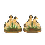 Antique Pair of English Setter Cast Iron Bookends