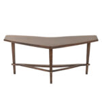 Artisan Crafted Walnut Veneer Boomerang Table