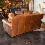 ARHAUS Camden Collection Loveseat in Brown Leather Upholstery - Image 7
