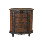 Woven Rattan Four Drawer Chest