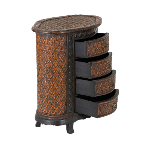 Woven Rattan Four Drawer Chest - Image 5