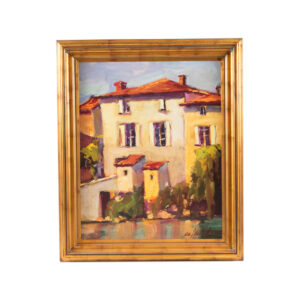 JOHN BEARD “Water Front Villa” Enhanced Print on Stretched Canvas