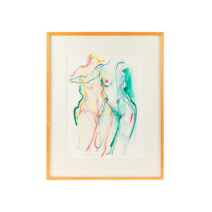 Vintage JACK MEANWELL Original Conte Crayon Figural Study