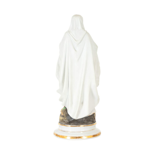 Antique Porcelain Bisque “Our Lady of Lourdes” Statue - Image 4