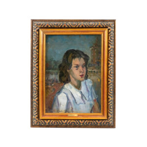Vintage WALTER EMERSON BAUM “Portrait of a Child” Original Oil