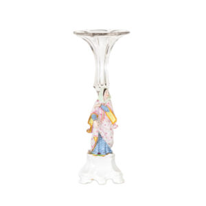 Vintage Porcelain Figural Trumpet Flower Vase