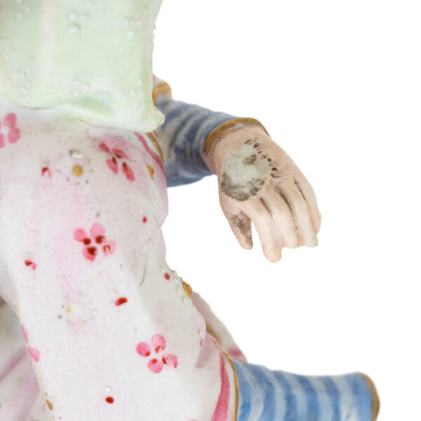 Vintage Porcelain Figural Trumpet Flower Vase - Image 7