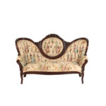 Victorian Style Child’s Settee with Tufted Floral Upholstery