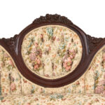 Victorian Style Child’s Settee with Tufted Floral Upholstery - Image 3