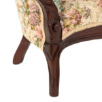 Victorian Style Child’s Settee with Tufted Floral Upholstery - Image 6