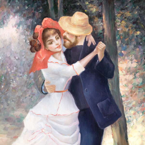Singed Original Oil in the Manner of Pierre-Auguste Renoir - Image 2
