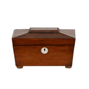 English Regency Mahogany Tea Caddy