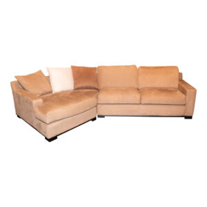 SOFA TREND 2 Piece Sectional in Cocoa Brown Microfiber Upholstery
