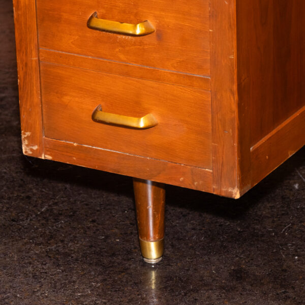 Vintage Mid Century Modern Walnut Executive Desk - Image 9