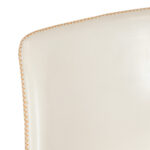 Set of 8 Scoop Seat Dining Chairs in White Faux Leather Upholstery - Image 3