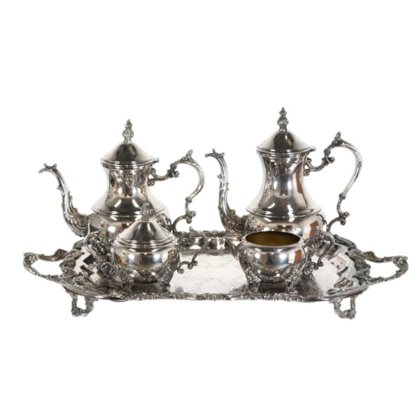 5 Piece FB ROGERS Lady Margaret Silver Plated Coffee and Tea Service Set - Image 1