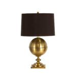Brass Bishop Style Lamp with Black Shade