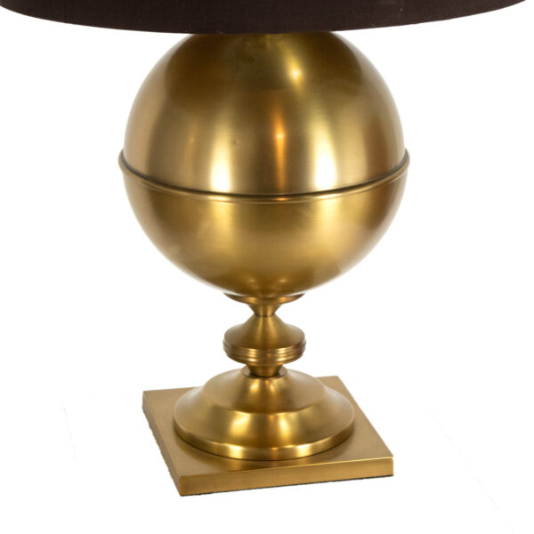 Brass Bishop Style Lamp with Black Shade - Image 3