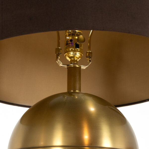 Brass Bishop Style Lamp with Black Shade - Image 4