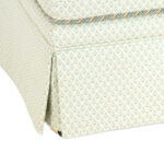 Skirted Ottoman in Sage and Gold - Image 3