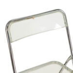 Vintage Set of 4 Italian Lucite and Chrome Folding Chairs - Image 3