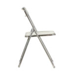 Vintage Set of 4 Italian Lucite and Chrome Folding Chairs - Image 6