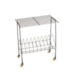Vintage Mid Century Modern Wire Record Rack