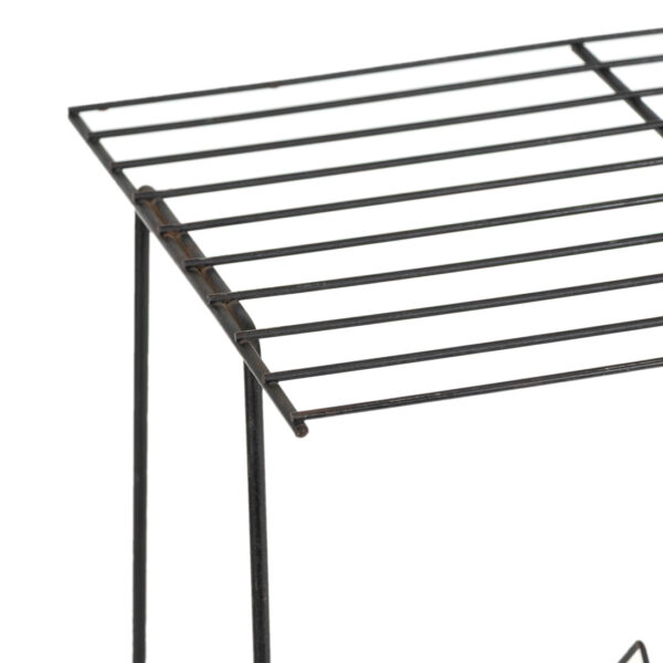 Vintage Mid Century Modern Wire Record Rack - Image 2