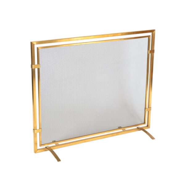 PILGRIM Brass and Mesh Fireplace Screen - Image 1
