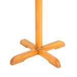 Vintage Oak Hall Tree with Metal Hooks - Image 3