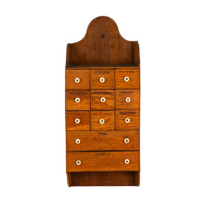 Antique Primitive Wooden Spice Cabinet