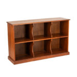 Vintage Handcrafted Walnut Record Bookcase - Image 2