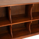 Vintage Handcrafted Walnut Record Bookcase - Image 4