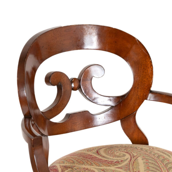 Set of 4 WOODBRIDGE Swivel Counter Stools with Floral Upholstery - Image 3